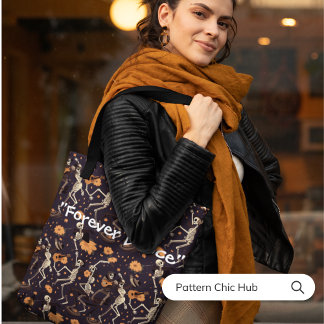 Vintag Modern Skelettanz Zu Halloween Vibe Tasche