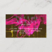 Vintag Modern Snake Neon Tattoo Artist Visitenkarte (Rückseite)