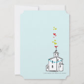 Vintag Modern Wir gehen zur Kapellhochzeit Einladung (Rückseite)