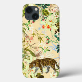 Vintag Moderne Blume Tiger Dschungel Tropisch Case-Mate iPhone Hülle