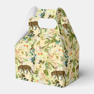 Vintag Moderne Blume Tiger Dschungel Tropisch Geschenkschachtel