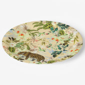 Vintag Moderner Blume Tropischer Jungle Pappteller (Schrägansicht)