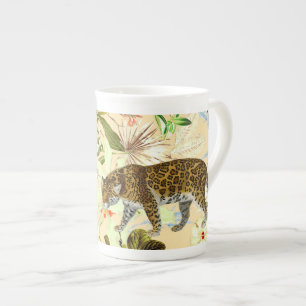 Vintag Moderner Blume Tropischer Jungle Porzellantasse