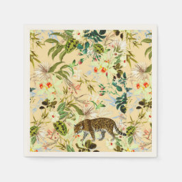 Vintag Moderner Blume Tropischer Jungle Serviette