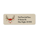 Vintag Moderner Rentier Blumenurlaub Rustikal (Vorne)