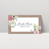 Vintag Modernes Blumenmotiv Schönheitssalon Visitenkarte