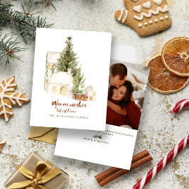 Vintag Modernes Foto Feiertagskarte