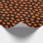 Vintag Modernes Halloween-Orange-Geist Geschenkpapier (Ecke)