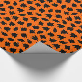 Vintag Modernes Halloween-Orange-Geist Geschenkpapier (Ecke)