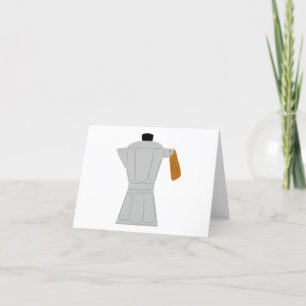 Vintag Moka Pot Kaffeemaschine Retro Espresso Dankeskarte