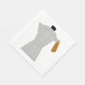 Vintag Moka Pot Kaffeemaschine Retro Espresso Serviette (Ecke)