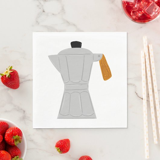 Vintag Moka Pot Kaffeemaschine Retro Espresso Serviette