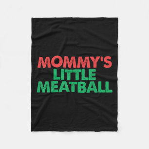 Vintag Mommys Little Meatball Funny Italian Graph Fleecedecke