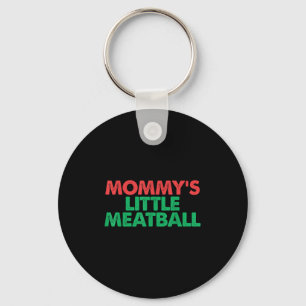 Vintag Mommys Little Meatball Funny Italian Graph Schlüsselanhänger