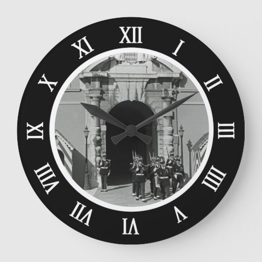 Vintag Monaco Fürstentum Fürstentum Princely Palac Große Wanduhr (Vorderseite)