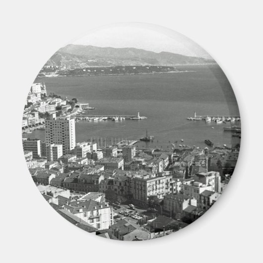 Vintag Monaco Fürstentum Monte Carlo Hafen Jigsa Magnet (Vorne)