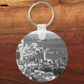 Vintag Monaco Fürstentum Monte Carlo Hafen Jigsa Schlüsselanhänger (Vorderseite)