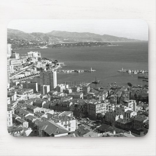 Vintag Monaco Fürstentum Monte Carlo Hafen Mousepad (Vorne)