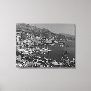 Vintag Monaco Monte-Carlo Allgemeiner Überblick Leinwanddruck