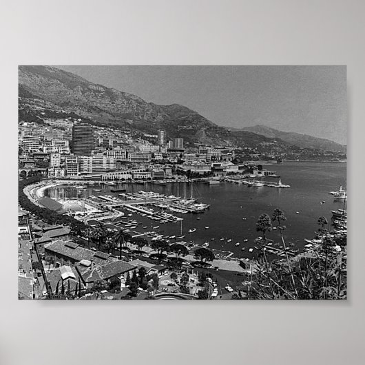 Vintag Monaco Monte-Carlo Allgemeiner Überblick Poster (Vorne)