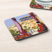 Vintag Monaco Monte Carlo Hard plastischer Unterse Untersetzer (Linke Seite)