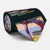 Vintag Monaco Monte Carlo Landschaftsbild Krawatte (Gerollt)