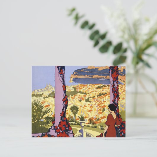 Vintag Monaco Monte Carlo Postkarte (Stehend Vorderseite)