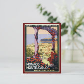 Vintag Monaco Monte Carlo Reisewerbung Postkarte (Stehend Vorderseite)