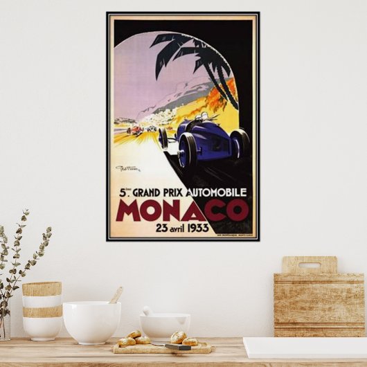 Vintag Monaco - Poster (Küche)