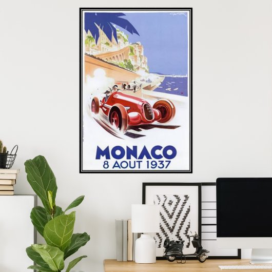 Vintag Monaco - Poster (Heimbüro)