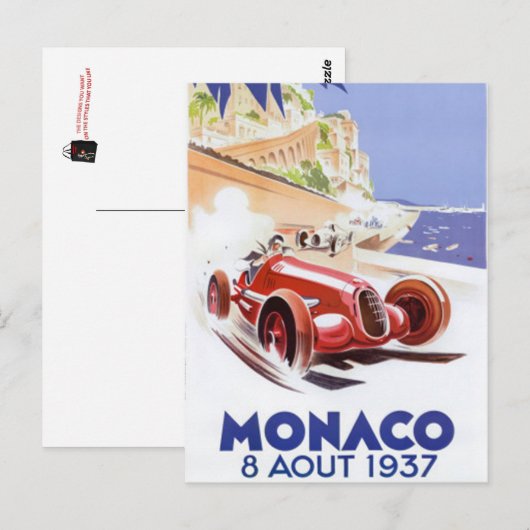 Vintag Monaco - Postkarte (Vorne/Hinten)