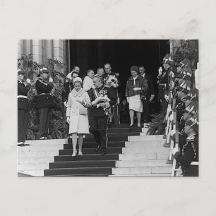 Vintag Monaco Prinz Albert und Prinzessin Grace Postkarte