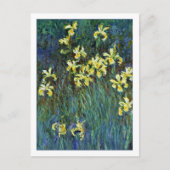 Vintag Monet Painting Yellow Irises Postkarte (Vorderseite)