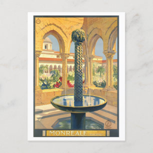 Vintag Monreale, Palermo, Reiseplaner Postkarte