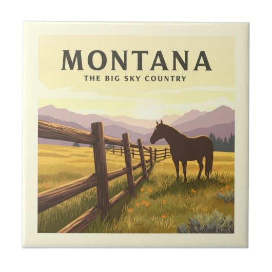 Vintag Montana Fliese (Vorderseite)