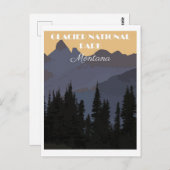 Vintag Montana Glacier Nationalparkreise Postkarte (Vorne/Hinten)