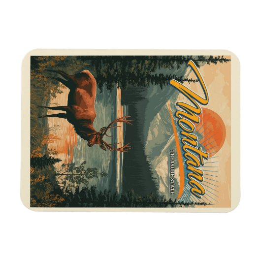 Vintag Montana Magnet (Horizontal)