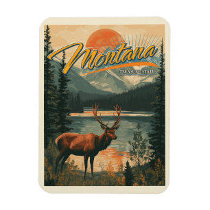 Vintag Montana Magnet