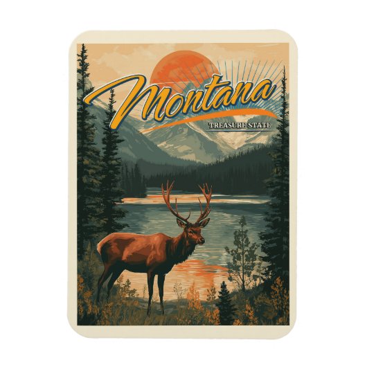 Vintag Montana Magnet (Vertikal)