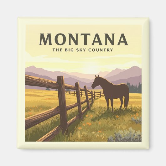 Vintag Montana Magnet (Vorne)