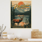 Vintag Montana Poster (Küche)
