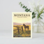 Vintag Montana Postkarte (Stehend Vorderseite)