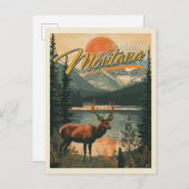 Vintag Montana Postkarte (Vorne/Hinten)