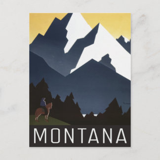 Vintag Montana Postkarte