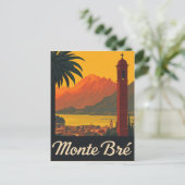 Vintag Monte Bré Travel Postkarte (Stehend Vorderseite)