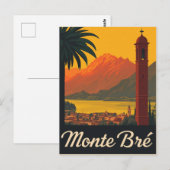 Vintag Monte Bré Travel Postkarte (Vorne/Hinten)