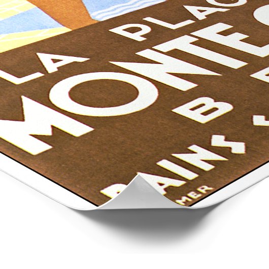 Vintag Monte Carlo Beach Poster (Ecke)