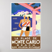 Vintag Monte Carlo Beach Poster (Vorne)