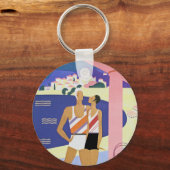 Vintag Monte Carlo Beach Schlüsselanhänger (Vorderseite)