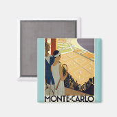 Vintag Monte Carlo Monaco Magnet (Vorderseite/Rückseite)